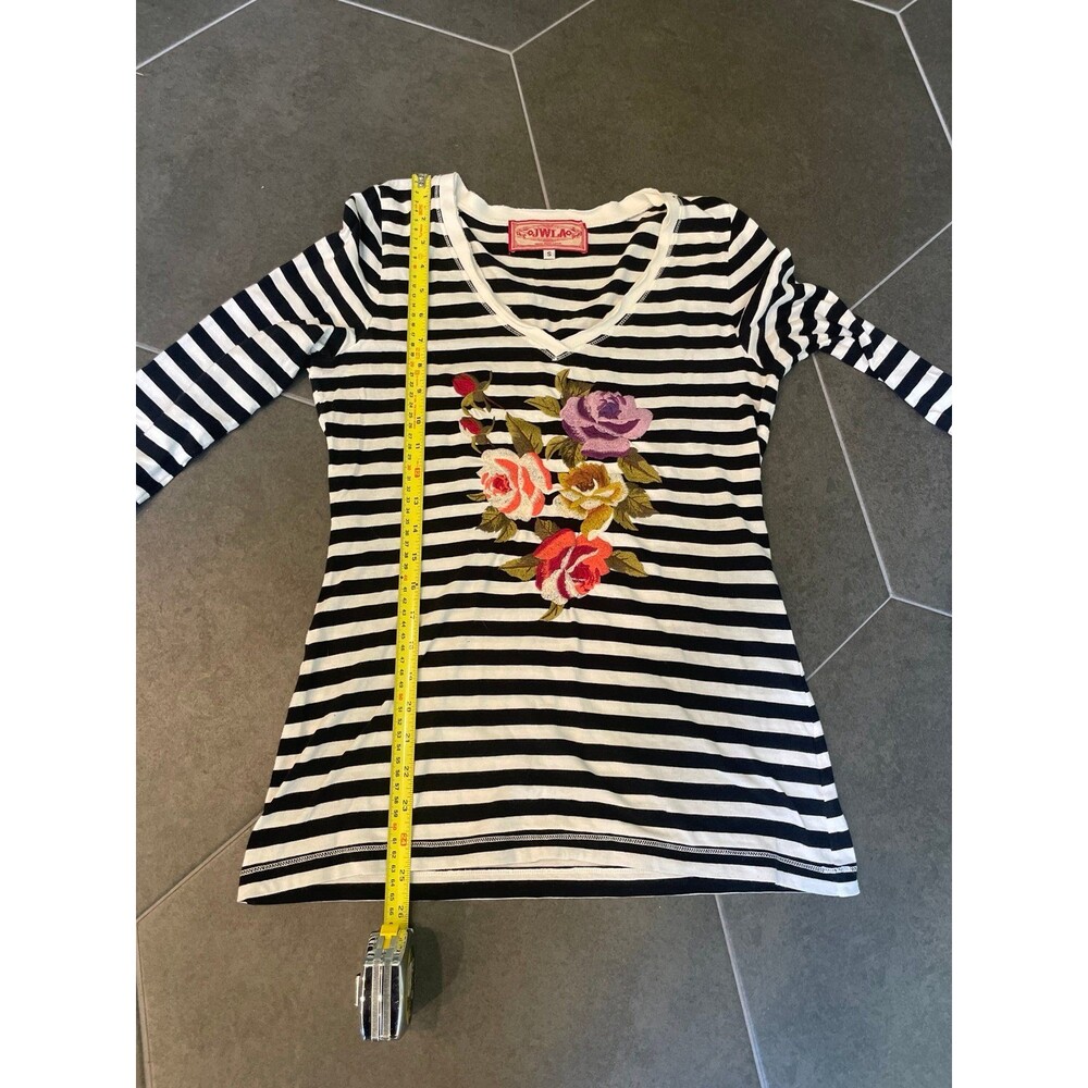 JWLA Johnny Was Long Sleeve V Neck Top S - Picture 7 of 9